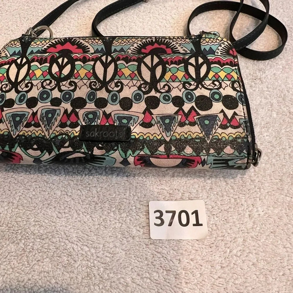 Sakroots Artist Womens Convertible Smartphone Crossbody Bag Wristlet Boho Wallet - Picture 15 of 15